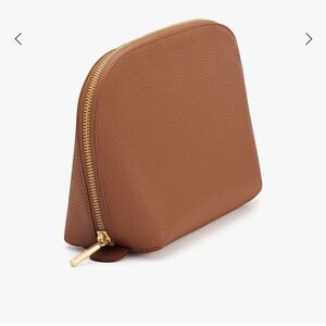Cuyana leather makeup travel case set (caramel/brown)- NEVER USED/STILL SEALED